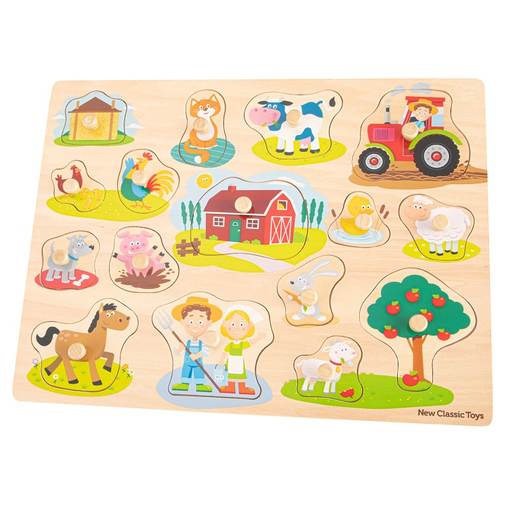 Peg Puzzle - Farm - 16 pieces - FSC® 100%-certified wood
